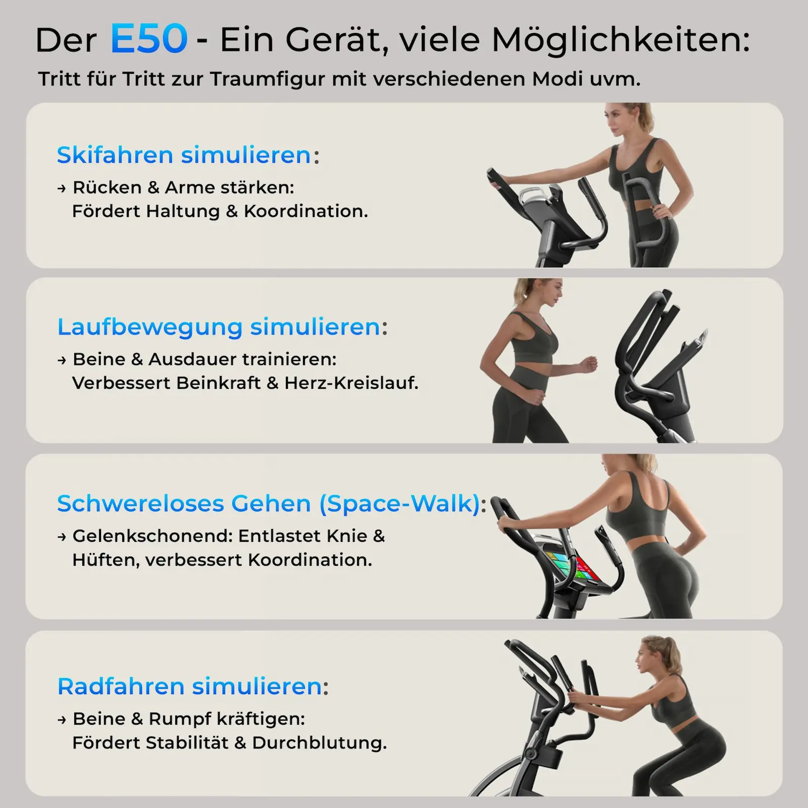 AsVIVA Ellipticaltrainer (YP-E8) - Produktansicht
