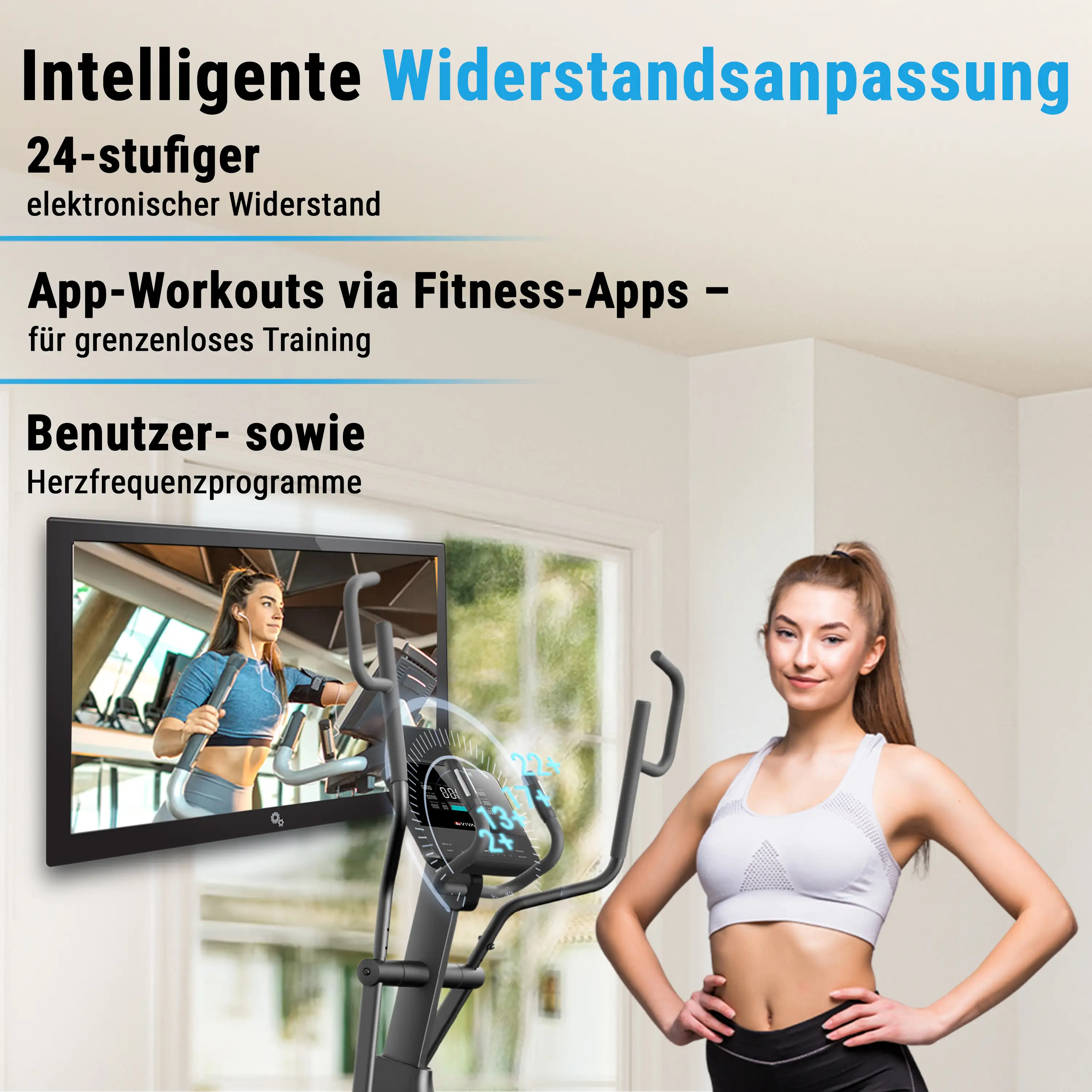 AsVIVA Ellipticaltrainer (YK-CT2301T) - Produktansicht