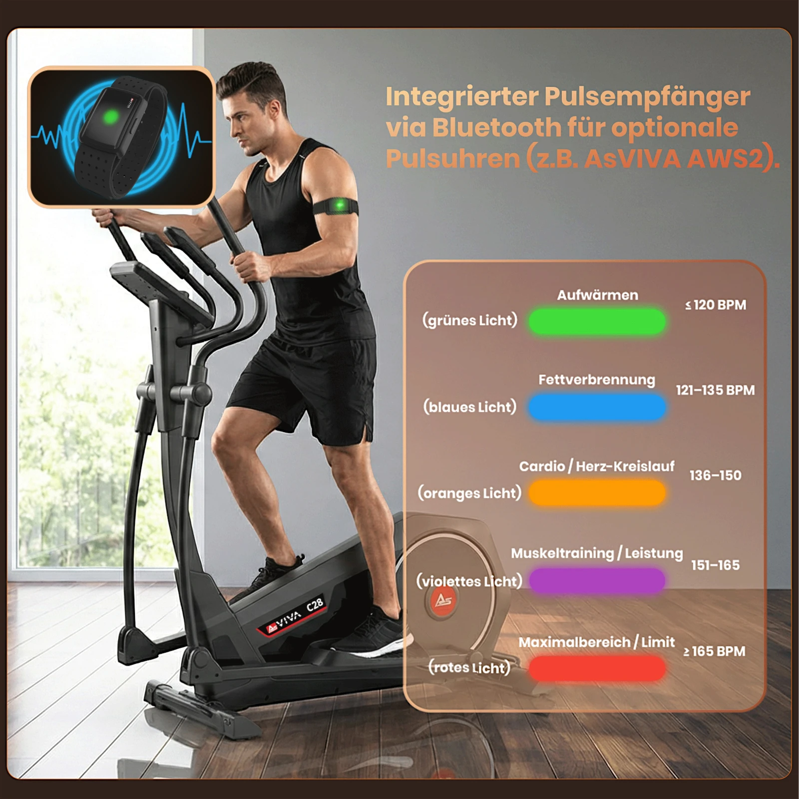 AsVIVA Crosstrainer C28 Runner - Produktansicht
