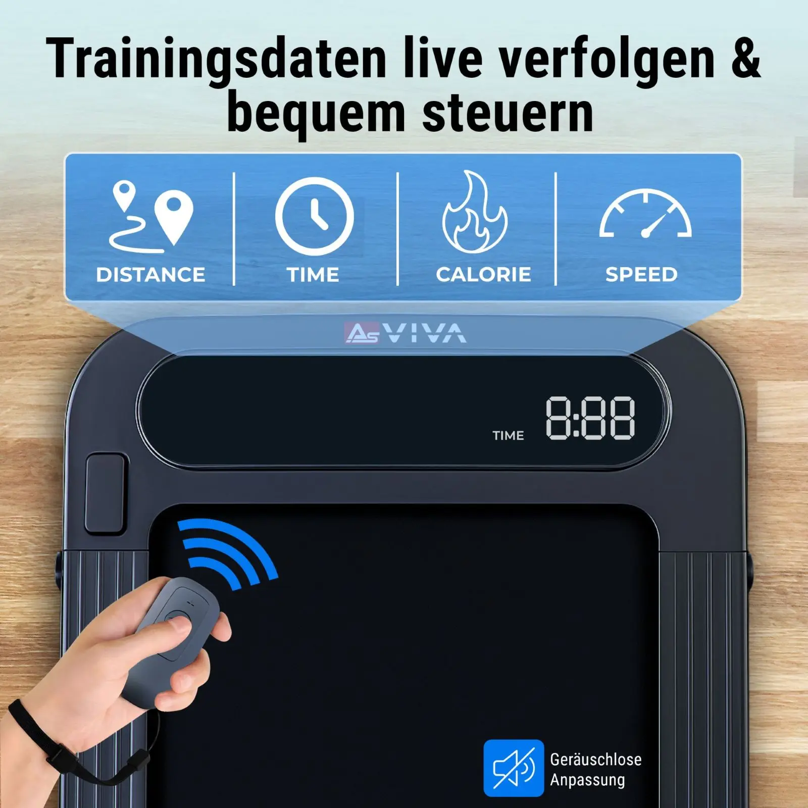 AsVIVA Walking Pad & Laufband Smart T25 - Produktansicht