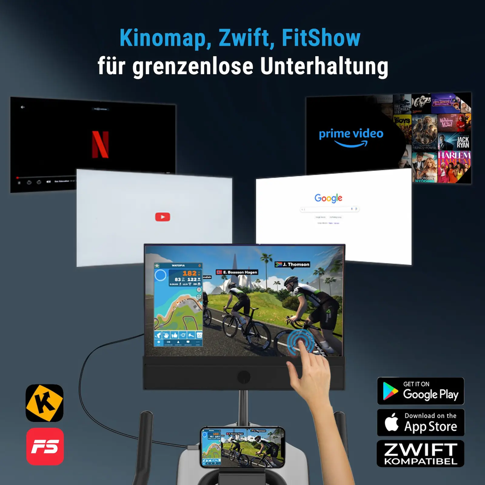 AsVIVA | INDOOR CYCLE Cardio XI Sport bicycle S11 - App-Kompatibilität