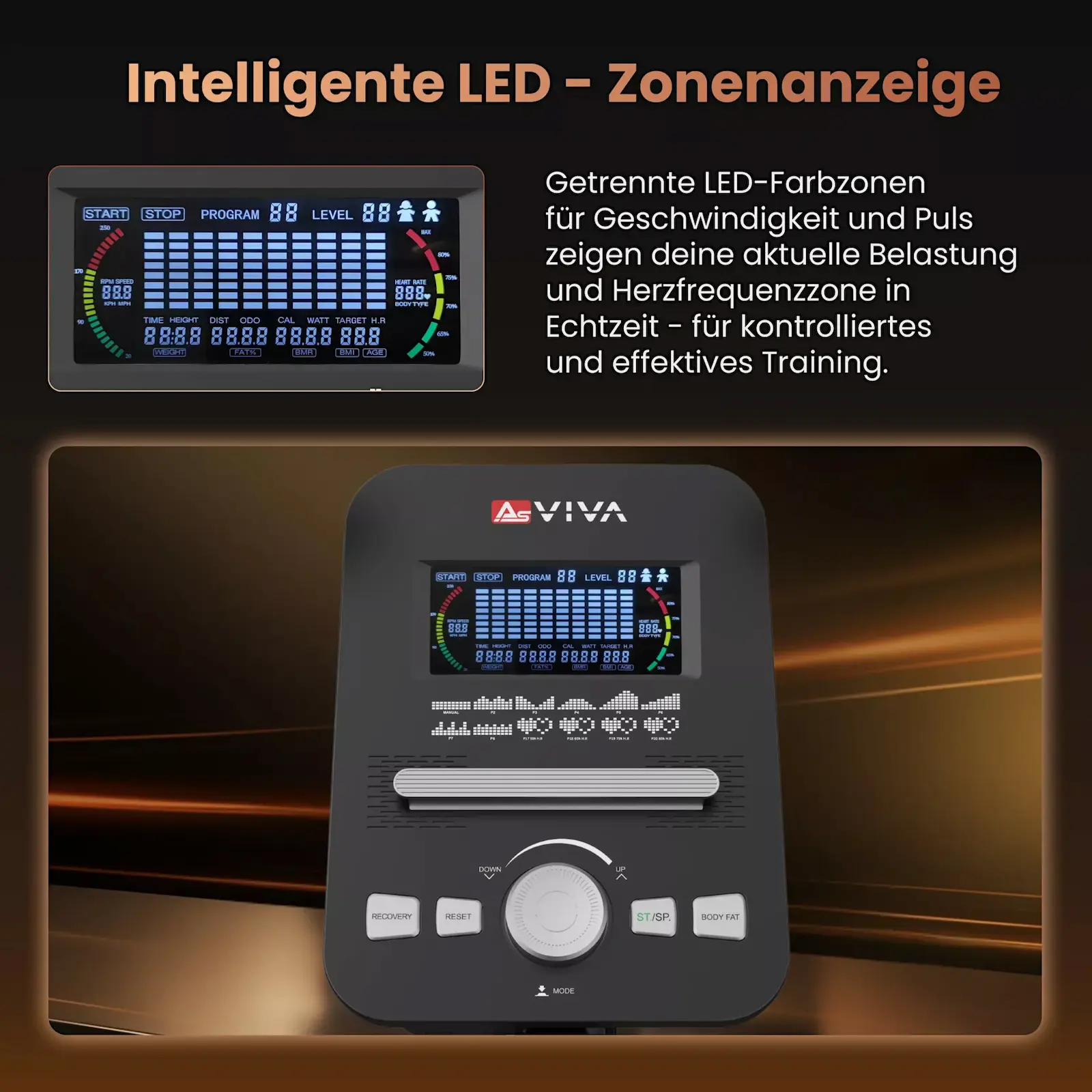 AsVIVA Ergometer Smart Fit H22 grau - Produktansicht