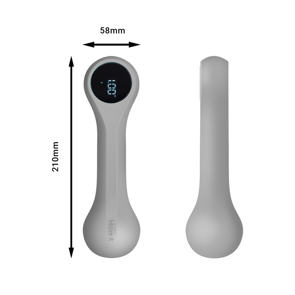 AsVIVA [KH3-1] 2er Set Hantel 1 kg Power Boost KH3 - Abmessungen