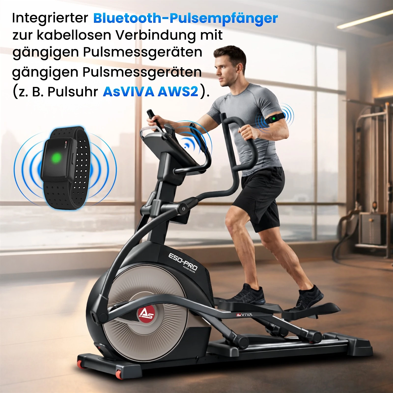 AsVIVA Ellipticaltrainer (YP-E8) - Produktansicht