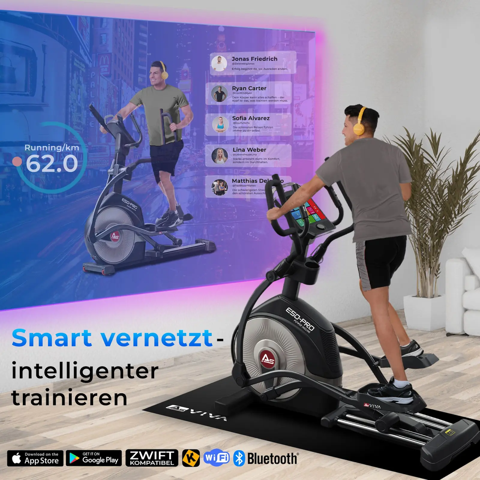 AsVIVA Ellipticaltrainer (YP-E8) - Produktansicht